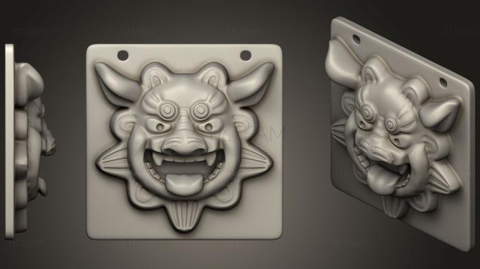 3D model Shisa Mask Panel (STL)